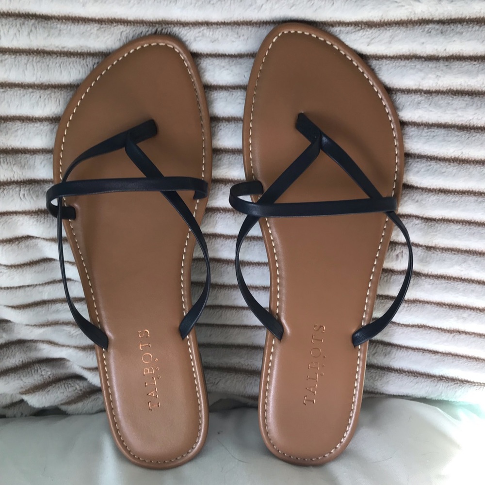 Talbots navy blue sandals